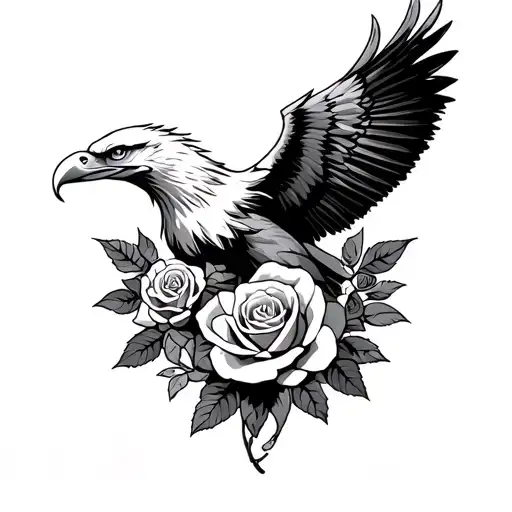 Eagle And Roses