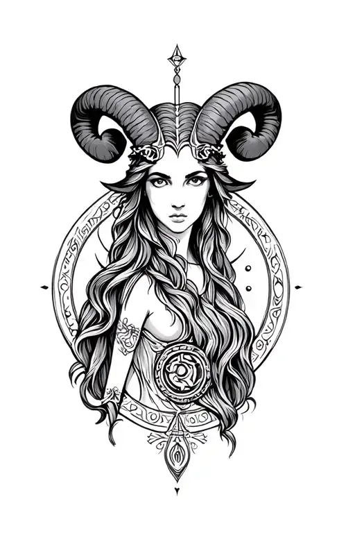 Aries Lady God Symbol In Alchemy