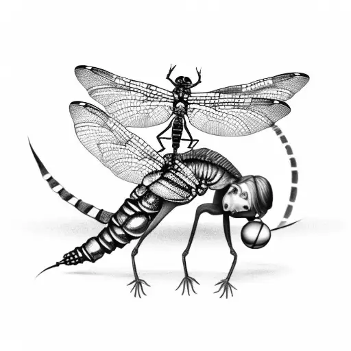 Two Girls On A Dragonfly