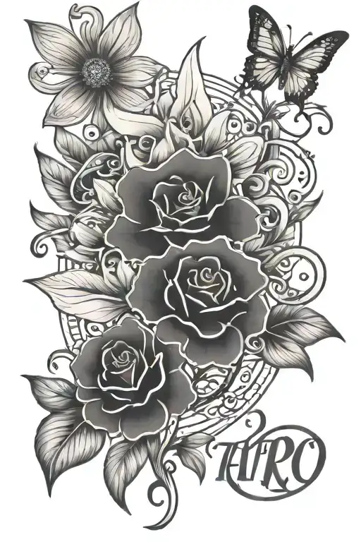 Christian With Text And Flowers Growing