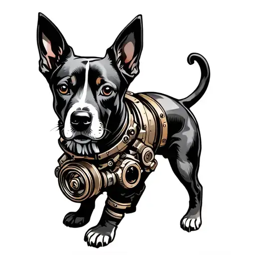 Mechanical Steampunk Sheppard Dog
