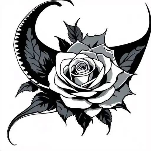 Sting Ray And Rose Intertwined