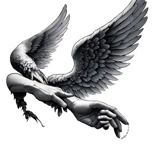 Wings Pain Cancer Husband Holding Hands