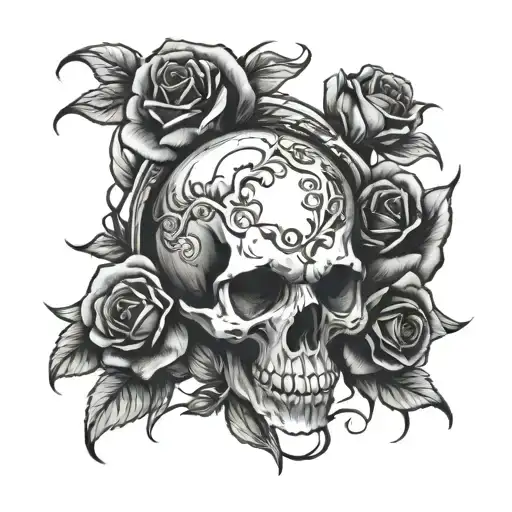Skull And Roses