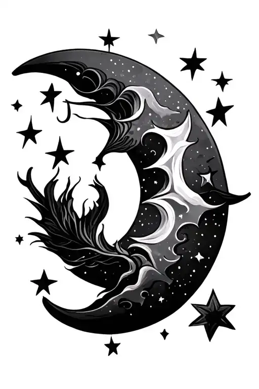 Crescent Moon And Stars