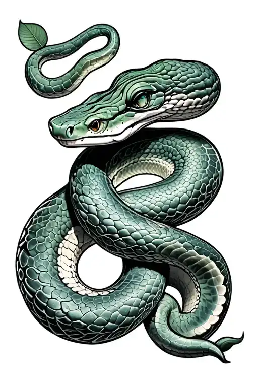 Green Tree Python Wrapped