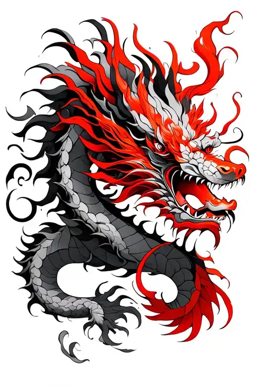 Red Chinese Dragon Wrap
