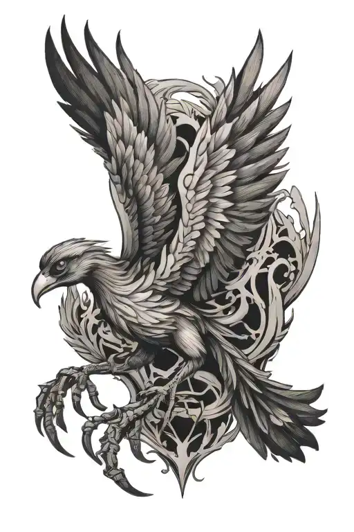 Phoenix And Spider Hanging