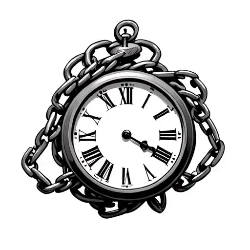 Clock And Chains Wrapped