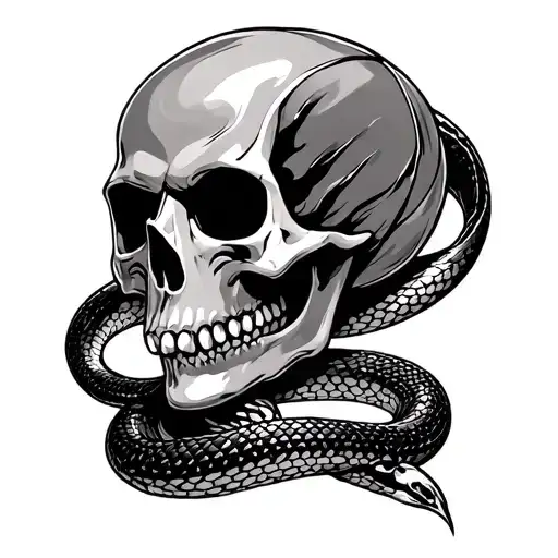 Skull And Snake
