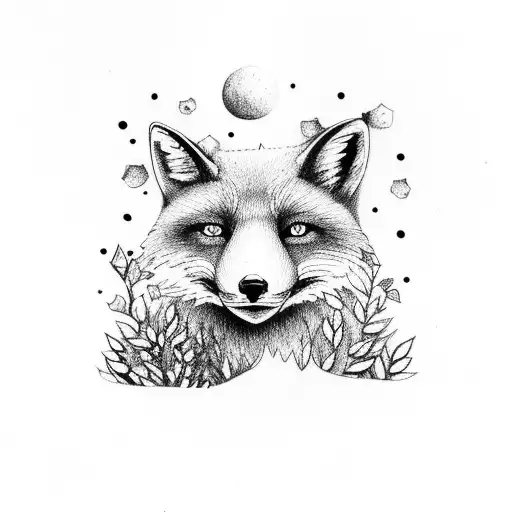 Fox And A Bear In A Woodland Theme