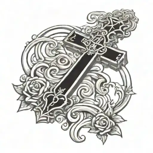 Christian Cross With Bibletext