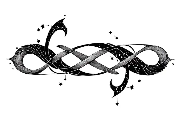 Zodiac Sign Virgo Constellation Intertwined