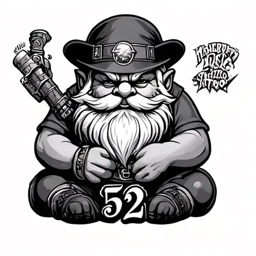 Gangster Gnome With 512 On Stomach