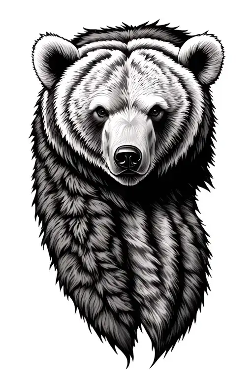 Hunter Wearing Bear Pelt