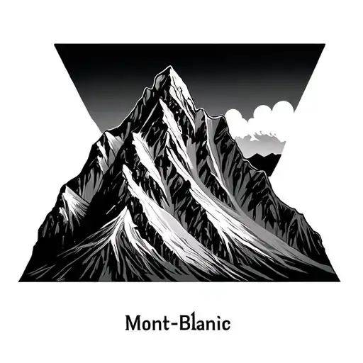 Mountain Of Mont-blanc And The Moljnir With Above
