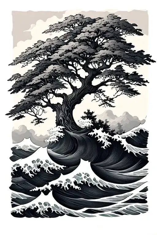 Waves And Tree