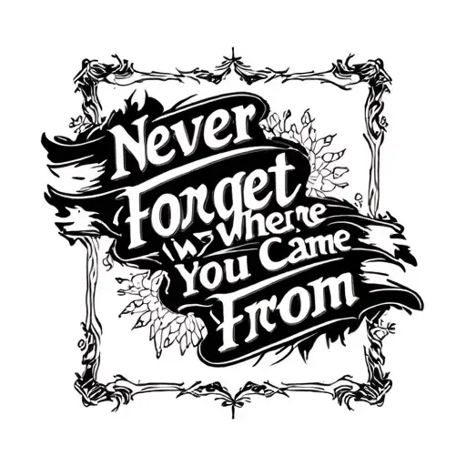 Never Forget Where You Came From Script Method