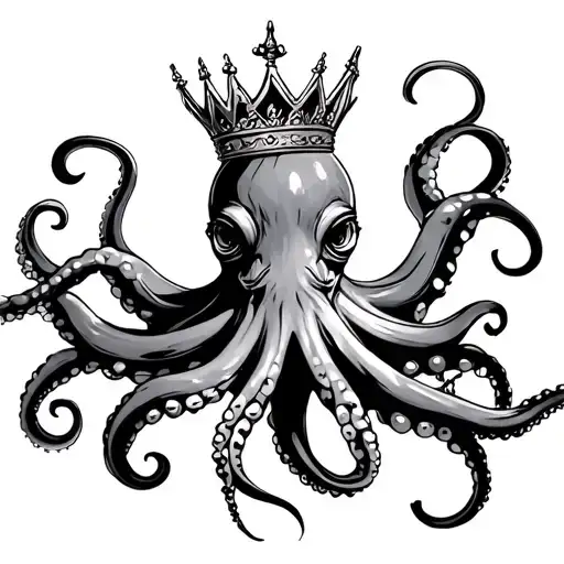 Octopus W Crown On His Head