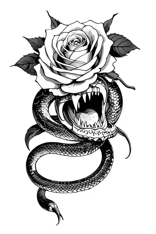 Snake Biting Rose