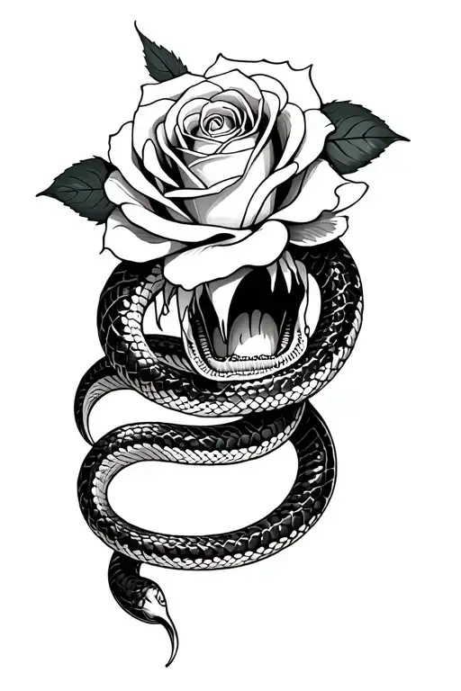 Snake Biting Rose