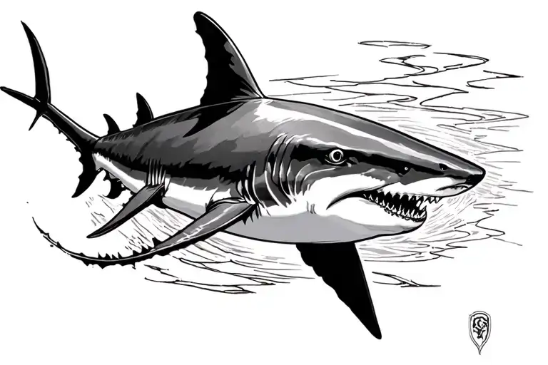 Fine Line Mako Shark