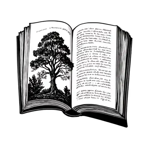 Book And The Tree Growing