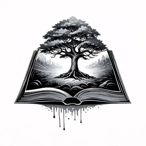 Book And The Tree Growing