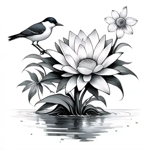 Birds Lifetree Waterlilly 1 Daffodil 1 Daisy