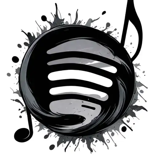 Music Note With A Spotify Song Code