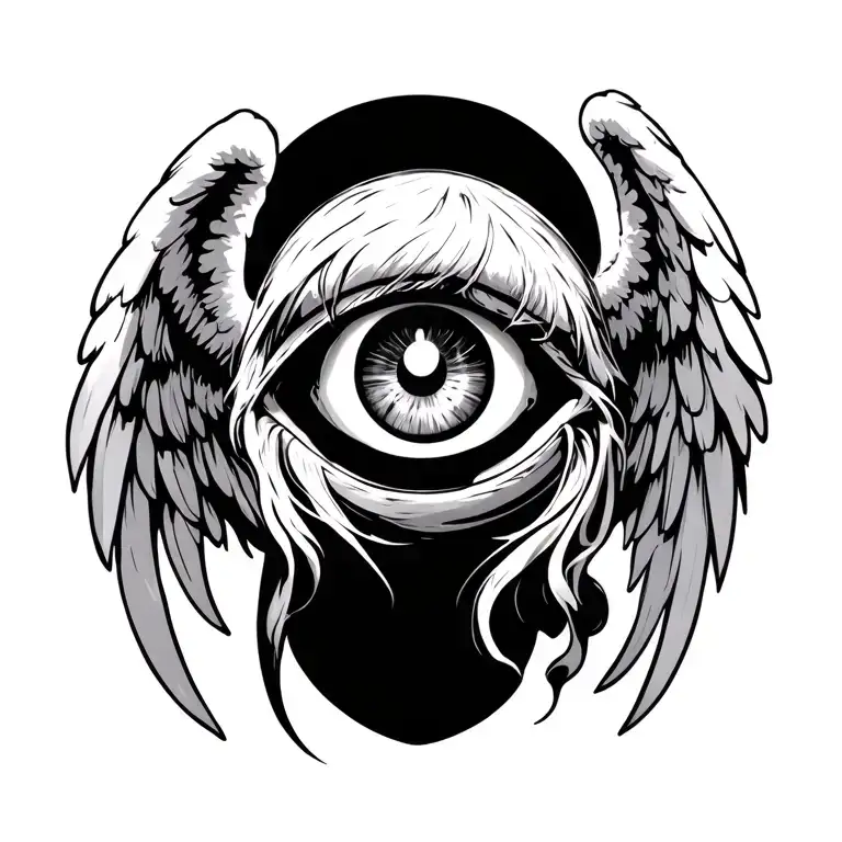 Angel Form With A Y2k Eye Inside