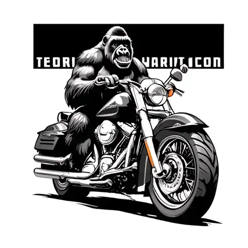 Gorilla Riding Harley Road King Special