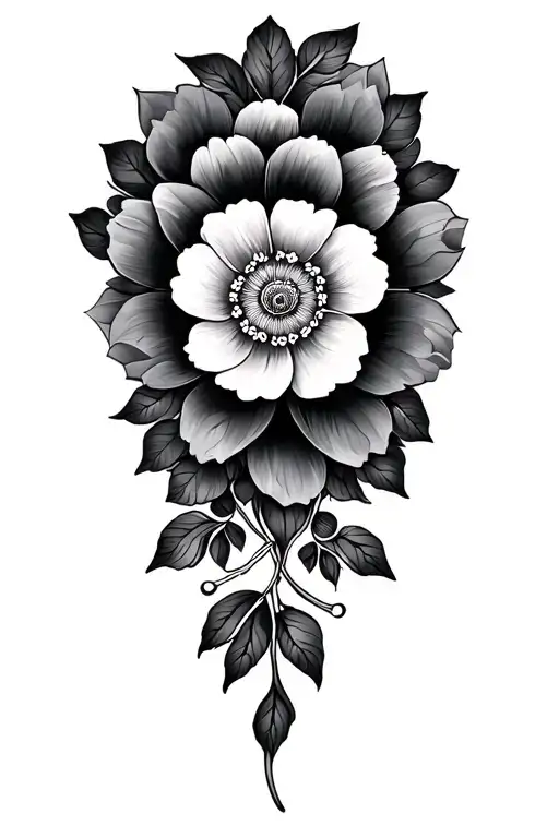 Flowers And Mandala Design Incorporating