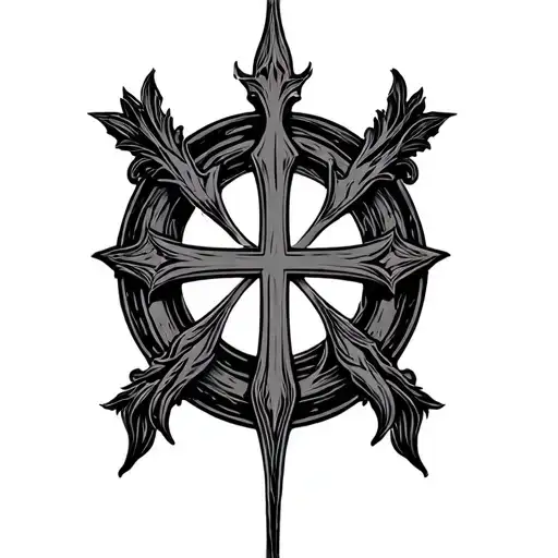 Cross With Circle In The Middle