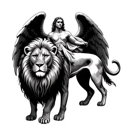 The Angel Gabriel And A Lion