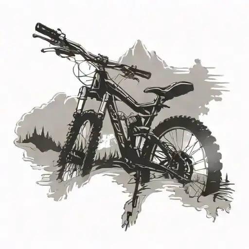 Full Suspension Mountain Bike Silhouette