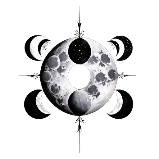 Moon Phases Gothic Style