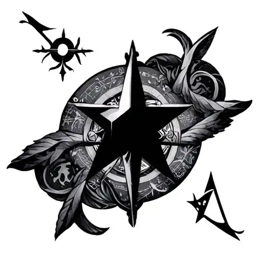 Star With 12 Subtly Integrated Astrological Sign