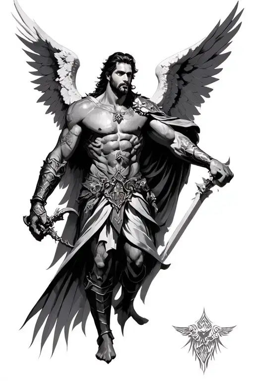 Male Warrior Angel Guardian Protector
