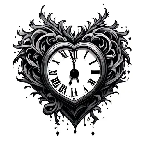 Clock Heart Shaped Lock