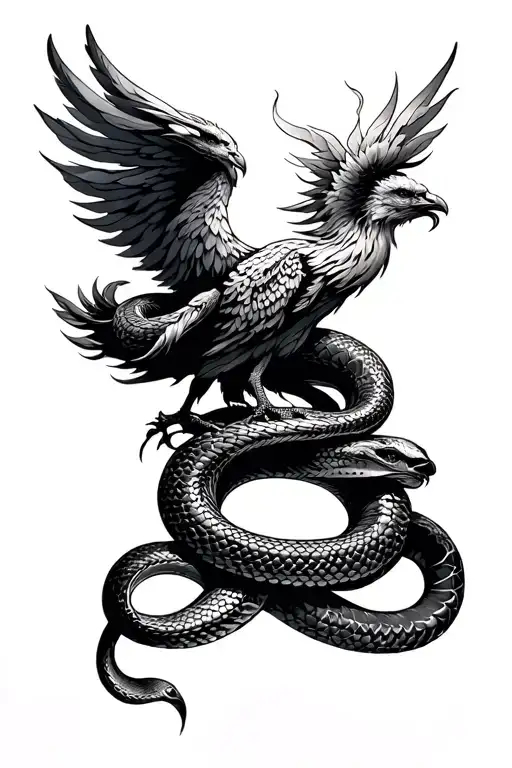 Phoenix And Snake Wrapped