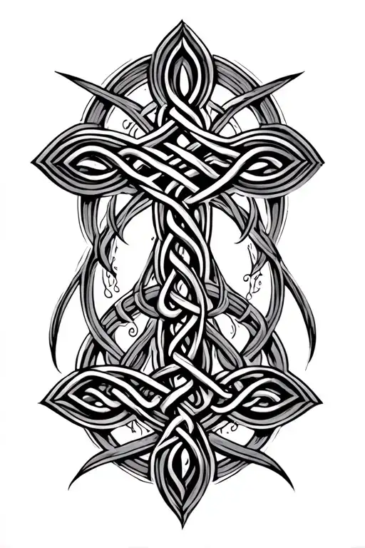 Celtic Tree Knot Cross