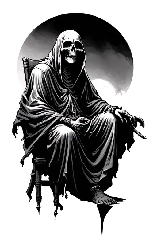 Grim Reaper Sitting
