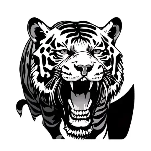 Skeleton Of A Tiger Walking