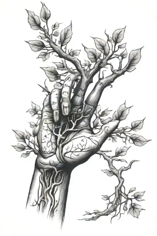 Hand Tree Branch