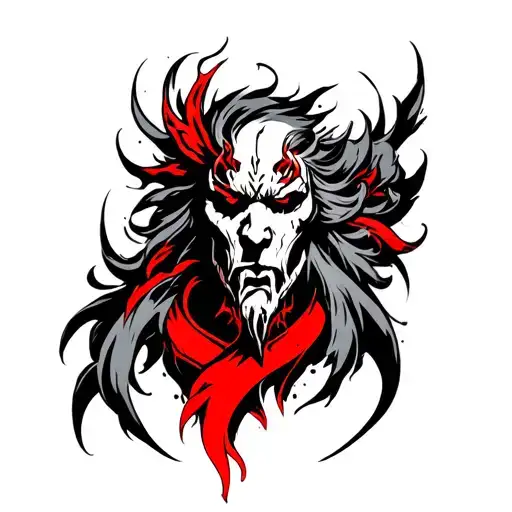 Black And Red Sartan Warior