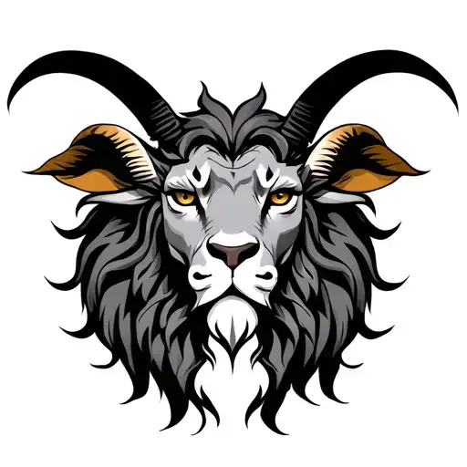 Greek Chimera Lion Head With Goat