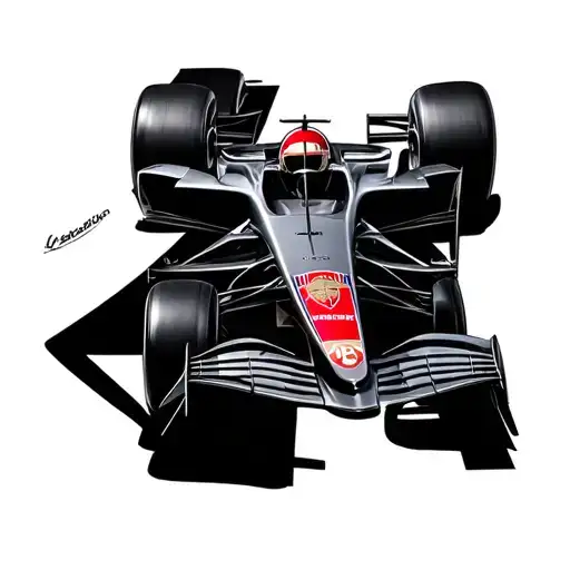 F1 Car With Arsenal Canon Logo