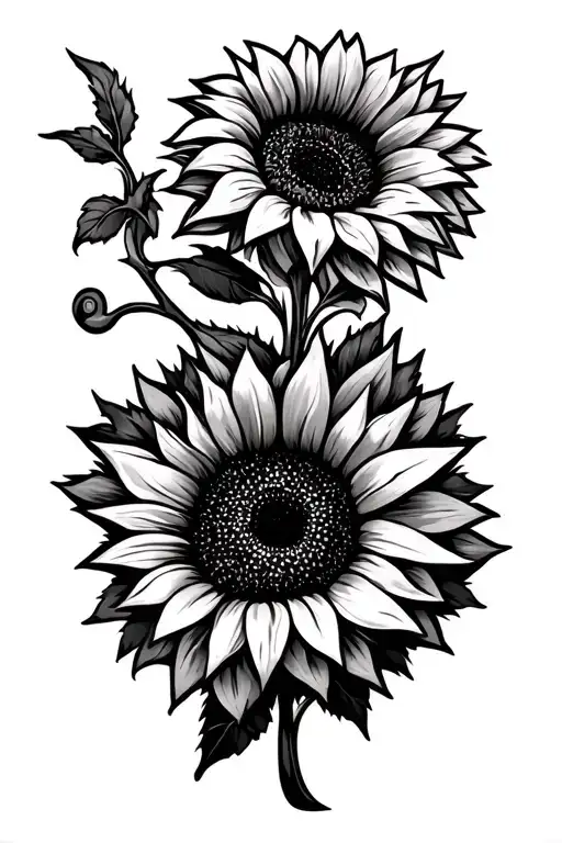 Western Sleeve With Sunflower