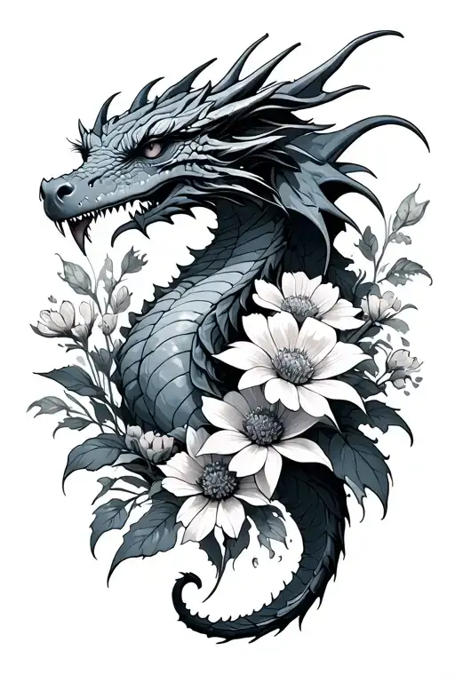 Wyvern And Wildflowers Blooming